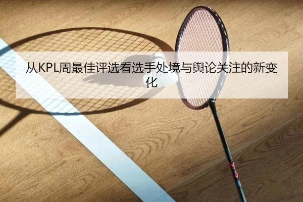 从KPL周最佳评选看选手处境与舆论关注的新变化
